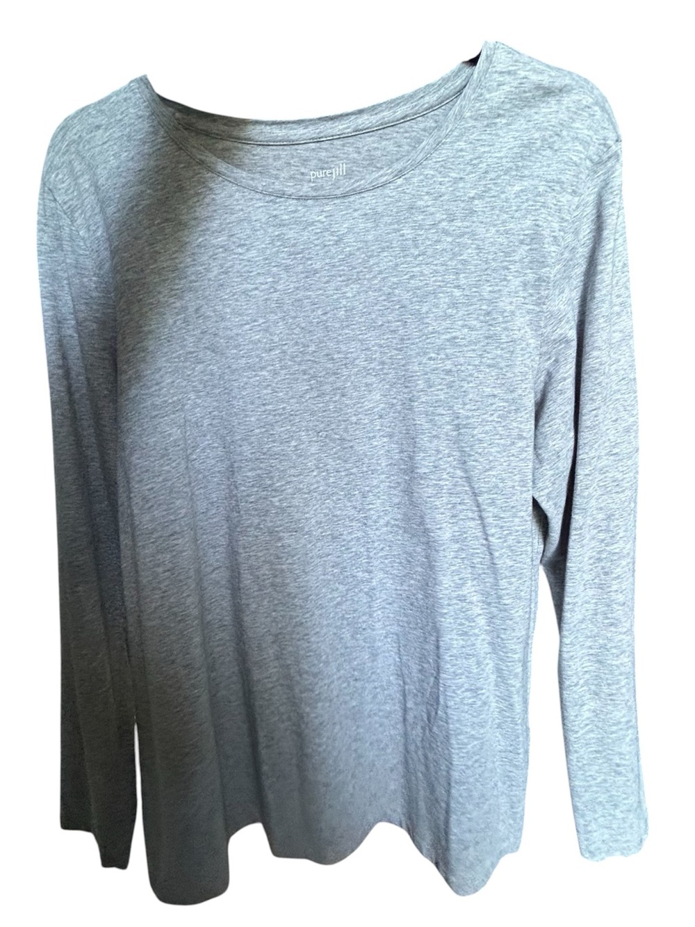 J.Jill pure jill Heather Blue/Grey Long Sleeve Tee Size Large